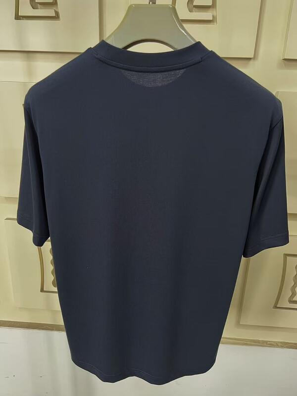 Người bán hàng hàng đầu EU Kích thước 180gsm 100% Cotton Casual Eco-Friendly Breathable OEM Logo Custom Solid Jersey Short Sleeve T-Shirt cho nam giới