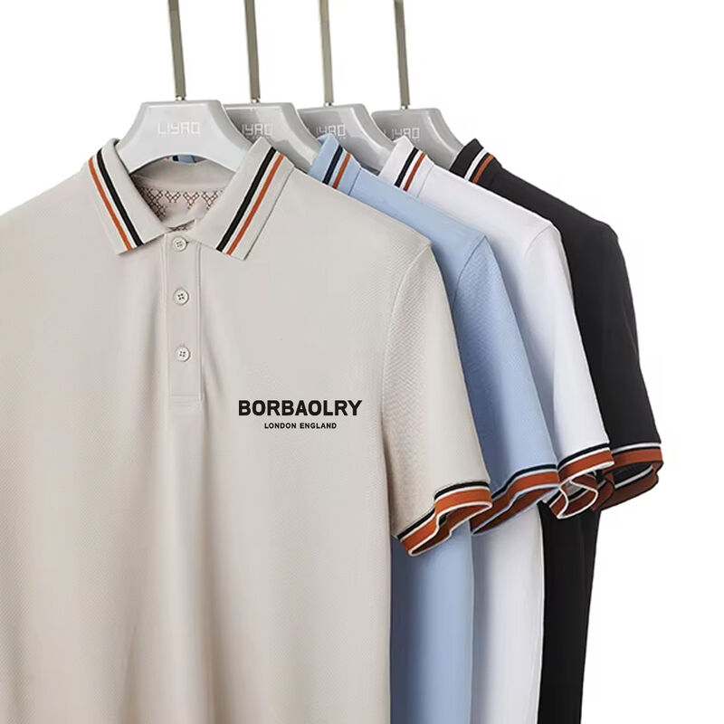 Áo thun polo nam ngắn tay sọc nhanh khô in theo yêu cầu mới nhất