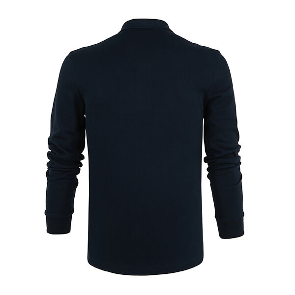 Nghề nghiệp Thiết kế áo polo nam Áo dài tay áo polo chất lượng cao chống nếp nhăn cho công việc Cotton thổi khô thêu