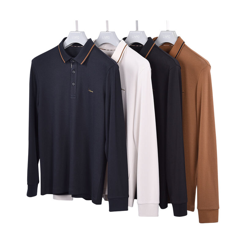 Áo Polo In Chuyển Nhiệt Tay Dài Thoải Mái Độc Đáo Áo Polo Nam Cotton