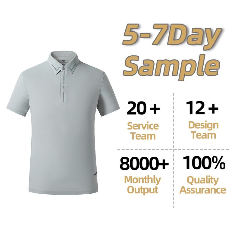 Thiết kế logo tùy chỉnh, khô nhanh, chất lượng cao, áo thun polo trắng đen cho nam